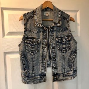 LOVE FIRE DENIM VEST